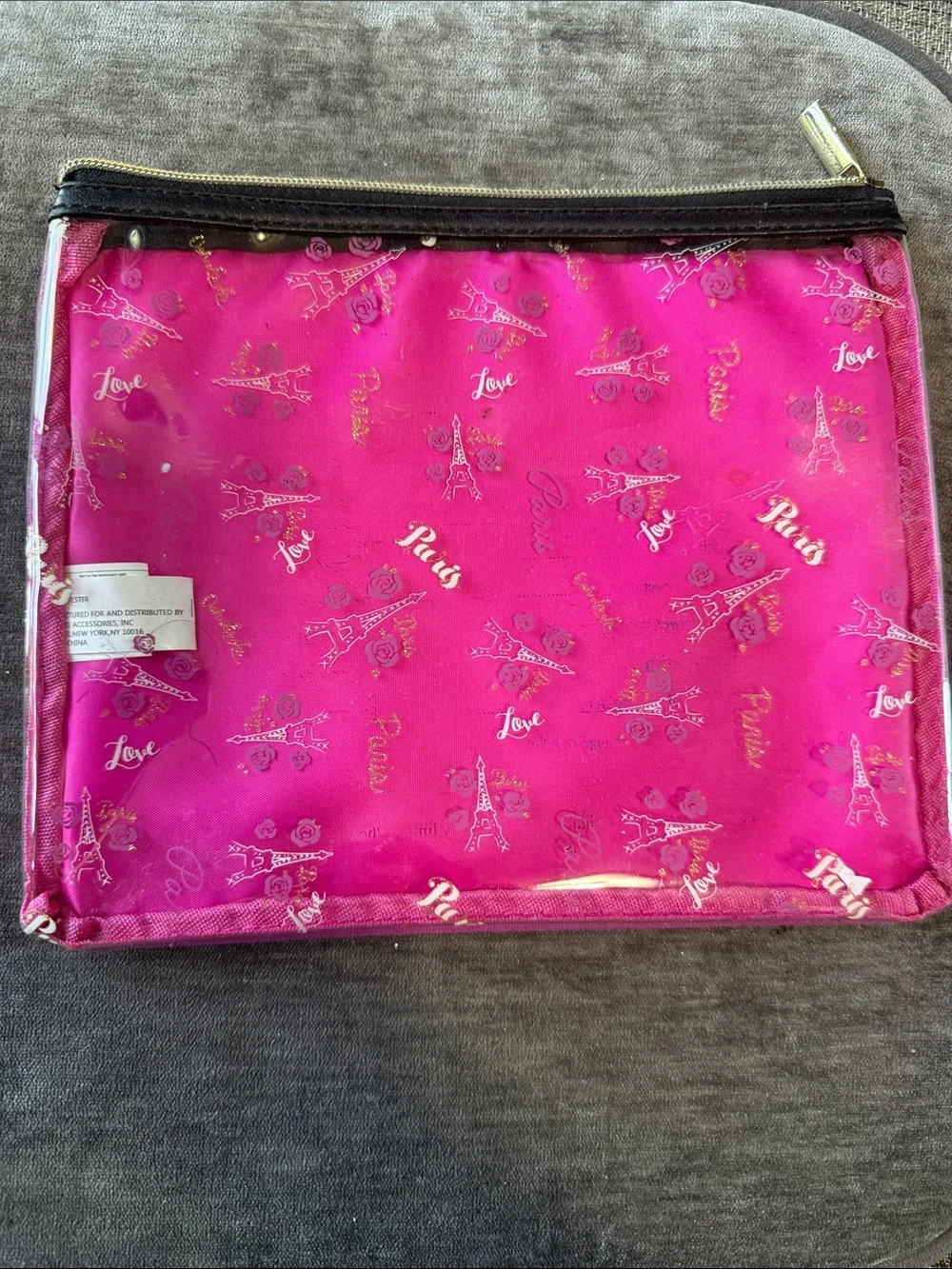 Women Makeup Pouch - Hot Pink Travel Cosmetic Bag